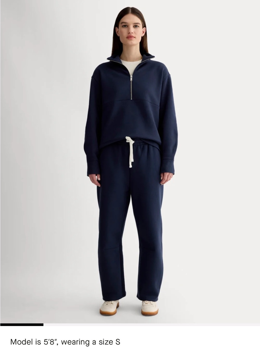 Everlane - Women's Navy Barrel Sweatpants
